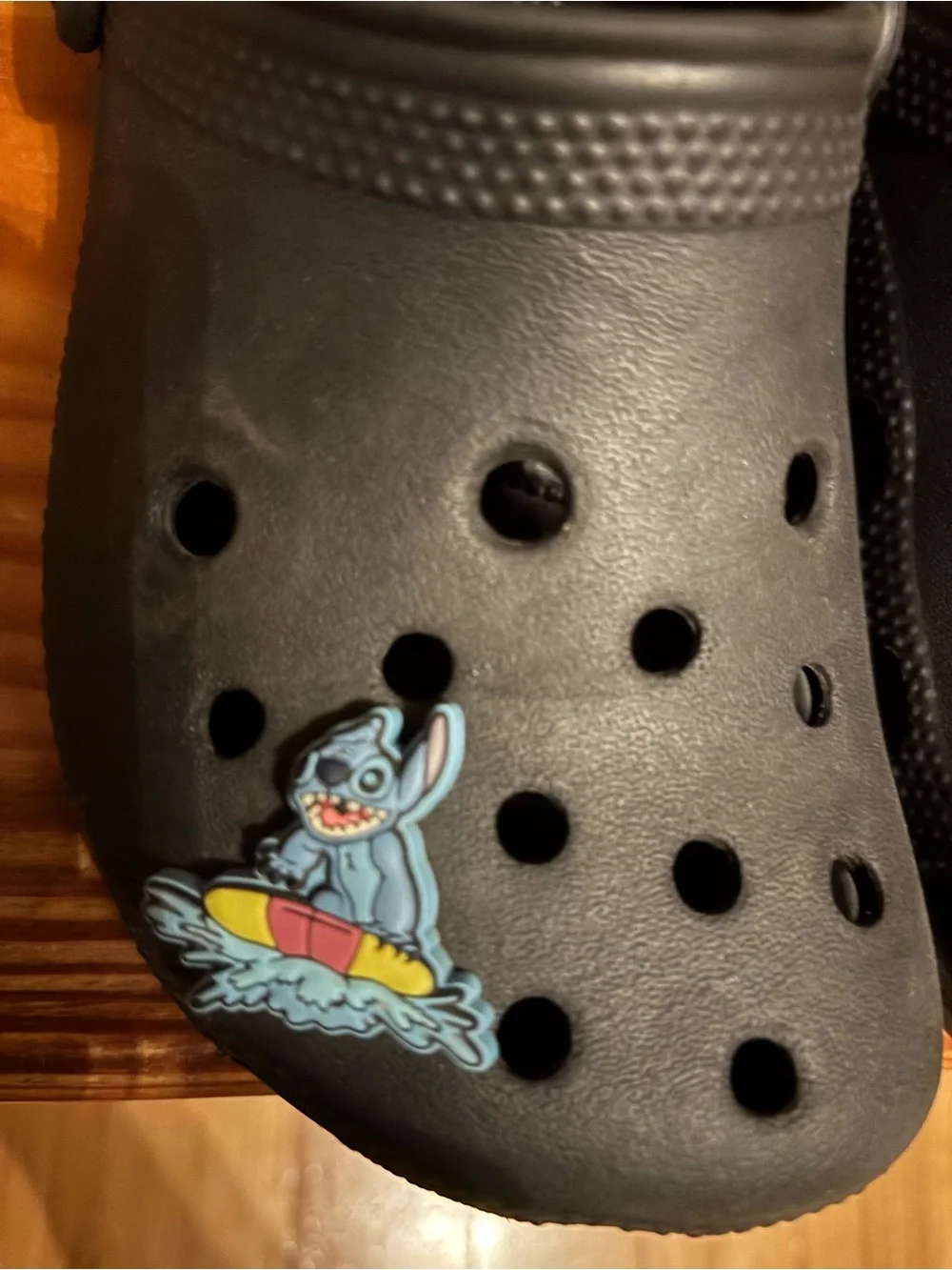 CROCS Black Kids Clogs with Colorful Character Jibbitz